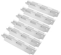 Allecto Plus - Couvercle en acier inoxydable pour barbecue à gaz, 355 cm - Répartition de la chaleur - Accessoires pour barbecue / Rails aromatiques - Lot de 6 pièces