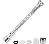 Allecto Plus – Rallonge universelle flexible de 20 cm pour robinets de cuisine – Pivotante – Rallonge pour évier – Salle de bains et WC – Pivotante à 360°