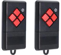 Allecto plus - Télécommande sans fil pour porte de garage - Lot de 2 - 40,685 MHz - Compatible avec les modèles Dicket MAHS40-01 et MAHS40-04 - 4 touches - Bouton rouge