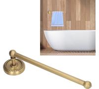 Allecto Premium - Porte-serviettes de salle de bain Vintage en cuivre, barre unique, motif torsadé - montage mural avec finition dorée - design élégant pour l'hôtel, la maison et la cuisine - décorati