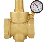 Allecto Premium - Régulateur de pression DN50 avec pression d'eau réglable et manomètre pour RV Camper - Régulation de la pression d'eau - Filtre inclus