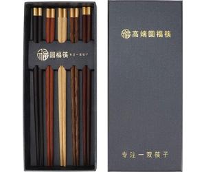 Allecto Premium - Set de bâtonnets en bois pour sushi - Réutilisables - Légers - Accessoires de salle à manger - Cadeau - 80 pièces.