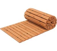 Allée de jardin en bois, 3,65 m de long x 56 cm de large, allée de jardin droite antidérapante, allée extérieure en cèdre déroulable avec connexion par câble métallique, pavé décoratif pour jardin pou