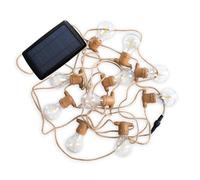 ALLEGRA-Guirlande lumineuse solaire & rechargeable d'extérieur 10 lumières LED Jute New Garden