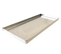 ALLEGRI Plat plat Lèche-frite pour rôtissoire, taille 85 x 27 cm, collecte graisse, acier inoxydable, sans aluminium, sans plomb, sans cadmium, sans produits chimiques