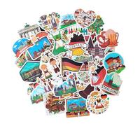 Allemagne autocollant scrapbooking material gommettes autocollantes Germany travel stickers scrapbooking aesthetic vintage voyage ordinateur stickers