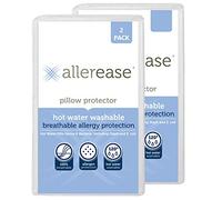 Aller-Ease Hot Water Wash Pillow Protector, Polyester Blend, White, King