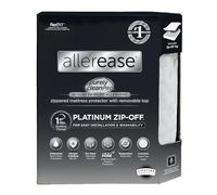 AllerEase Platinum Protège-Matelas imperméable à Fermeture éclair à 360 degrés avec Fermeture éclair à 360 degrés pour équilibrer la température Dessus en Peluche Luxueux Lavable en Machine (Blanc)