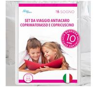 Allergosystem Set Anti-acariens de Voyage Rêve, protège-Matelas et Housse de Coussin, Polyester, 90x200x20CM e 50x80cm