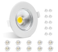 Allesgute Lot de 10 Spots LED Encastrables 10W 230V, 850lm Blanc Neutre, Spots Encastrés Plats Blancs Ø68mm, Spots de Plafond pour Cuisine, Salon, Chambre