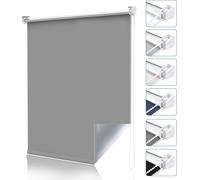 Allesin Store d'obscurcissement sans perçage & avec perçage, Store à enroulement de fenêtre Gris 100x170cm (lxh) , Store thermique Protection visuelle et solaire, Stores à enroulement pour fenêtres & 