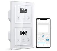 Allevoi Interrupteur de volet roulant intelligent à 2 voies, interrupteur Wi-Fi avec contrôle en pourcentage, compatible avec Alexa/Google Home, nécessite un conducteur zéro