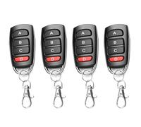 AllgoodRc 4PCS Télécommande Universelle Portail 433 MHz, Duplicateur Porte de Garage, Remplacement Télécommande Garage sans Fil à 4 Boutons, Clonage Porte de Garage pour Porte Électrique