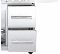 All'Grill ALL'GRILL Système de tiroirs à droite p. Modular CHEF L -Edelst.- 2 tiroirs chacun 36,5 x 28,5 x 48 cm incl. poignée et Soft Close (dimensions extérieures)