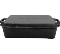 All'Grill Casserole en fonte 16x11x4cm, couvercle 16x11x2cm, robuste, durable, bonne rétention et répartition de la chaleur, facile à nettoyer