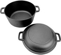 All'Grill casserole en fonte 20 cm sans couleur, durable, bonne conservation de la chaleur, facile à nettoyer