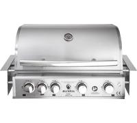 ALLGRILL Gril à gaz encastrable CHEF L Acier inoxydable Système Built-In Air, 4 brûleurs, Backburner 100929