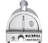 Allgrill MULTI-KULTI Set 2 avec sécurité d'allumage - Gril à gaz + hotte à pizza en inox avec cheminée