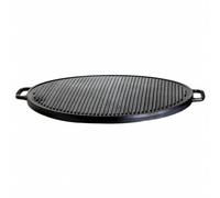 All'Grill plaque de cuisson en fonte, robuste, réversible, ronde, noire, 30cm, 36cm, 3cm