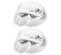Alliage D’aluminium Moule à Gelée Poisson 2 Pièces | Surface Antiadhésive, Usage Polyvalent pour Flan et Biscuits, DIY Maison, Rangement Compact
