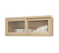 Alliage d'Aluminium Meuble Haut de Cuisine, Placard Salle de Bain, Fermé | Armoire Toilette, Portes Coulissantes 5mm, Glissières Intégrées, Antirouille, Profondeur 30cm, Hauteur 35cm(Yellow,90cm/35in)