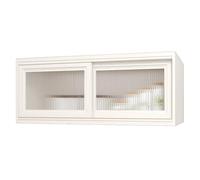 Alliage d'Aluminium Meuble Haut de Cuisine, Placard Salle de Bain, Fermé | Armoire Toilette, Portes Coulissantes 5mm, Glissières Intégrées, Antirouille, Profondeur 30cm, Hauteur 35cm(White,70cm/27in)