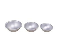 Alliage D'aluminium Moules à Bombes de Bain 6 Pièces | Formes Demi-sphère et Sphère, Usage Savonnette, Gâteau, Pudding, Argenté, Lot de Fabrication Maison