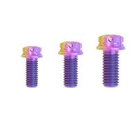 Alliage de titane TC4 GR5 de différentes couleurs M10 P1.5mm 20-75mm, boulon à tête de bride A3 T50 for le remplacement et la mise à niveau de moto(Green,M10x50mm)