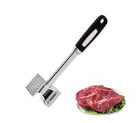 Alliage de zinc PP, Me-at Tenderizer acier inoxydable, marteau robuste Me-at Marteau, aplatisseur à viandes double côté, poignée confortable Guide pour tendre et cuisiner dans la cuisine,
