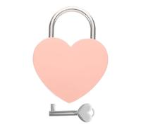 Alliage de Zinc Rose Petit Cadenas Cœur avec Clé, Portable | Usages Variés, Protège Objets Précieux, Format Compact, pour Valise, Paquet de Voyage et Casier