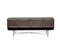 ALLIAGE - Meuble TV acier noir L163 Gris