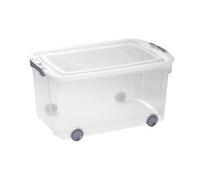 Allibert 192383 Boîte à Roulettes Logic 50 L Polypropylène Transparent