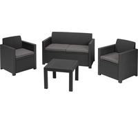 ALLIBERT ALABAMA Ensemble de salon, graphite/gris 17199240