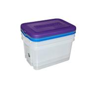 ALLIBERT Boîte de rangement Handy - Couvercle bleu - 50 L