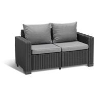 Allibert California Canapé Lounge, 2 Places 141 x 68 x 72 cm Graphit/Panama Cool Grey