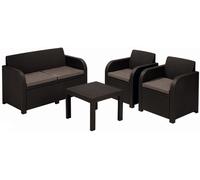 ALLIBERT GEORGIA Ensemble de salon, marron/gris-beige 17199879