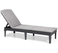 ALLIBERT JAIPUR Chaise longue avec coussin, 187,5 x 58,2 x 29 cm, graphite 17207188