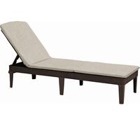 ALLIBERT JAIPUR Chaise longue avec coussin, 187,5 x 58,2 x 29 cm, marron 17207188
