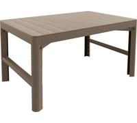 ALLIBERT LYON RATTAN Table de jardin, 116 x 71x 40/65 cm, cappuccino 17205429