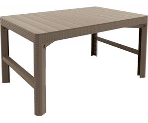 ALLIBERT LYON RATTAN Table de jardin, 116 x 71x 40/65 cm, cappuccino 17205429