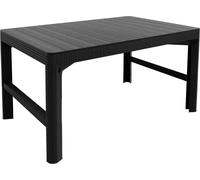 ALLIBERT LYON RATTAN Table de jardin, 116 x 71x 40/65 cm, graphite 17205429