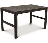 ALLIBERT LYON RATTAN Table de jardin, 116 x 71x 40/65 cm, marron 17205429