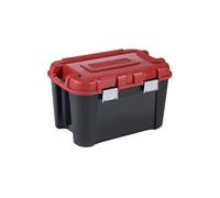 allibert malle de rangement totem - poignée de transport - fond renforcé - noir et rouge - 60 l