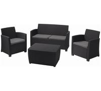 ALLIBERT MIA Ensemble de salon, graphite/gris 17198017