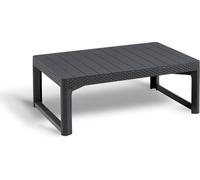 Allibert Table de jardin Lyon, couleur : gris graphite, hauteur réglable