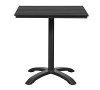 Allie Table basse pour balcon ou terrasse, Ø70 cm, noir/noir.