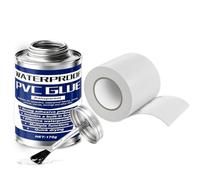 AllisWay 170g Colle Neoprene Liquide, 20M*10CM Ruban Adhésif étanche en PE | Scotch Etanche & Colle Contact Neoprene, Ruban Adhésif Pour Réparer Bâches, Auvents De Camions, Stores Et Tentes