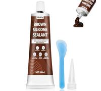 Allisway Silicone Marron, Colle Silicone, Mastic Acrylique, Convient pour les Joints de Portes et Fenêtres, les Joints de Salle de Bain et les Joint D'escalier, Intérieur et extérieur,100 ml