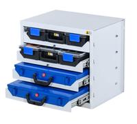 Allit 455805 Rack de stockage pour mallettes, Gris