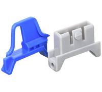 Allit 456785 Fermeture coulissante à déclic/charnière pour bac euro 2 paires, Gris/Bleu